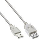 Câble rallonge inLine USB-A 2.0 Mâle-Femelle 3m gris