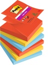 Memoblok Post-it Z-Notes R330 Super Sticky 76x76mm Playful 6 stuks