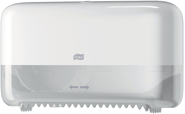 Toiletpapierdispenser Tork T7 Elevation Optiserve Coreless medium duo wit 558040