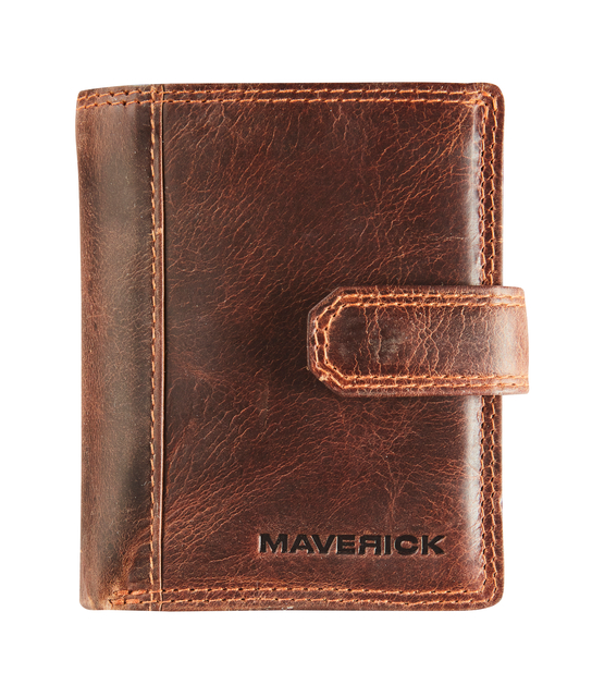 Kaarthouder Maverick The Origingal super compact RFID leer bruin