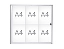 Binnenvitrine wand MAULextraslim whiteboard 6xA4 met slot