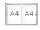Binnenvitrine wand MAULextraslim whiteboard 2xA4 met slot