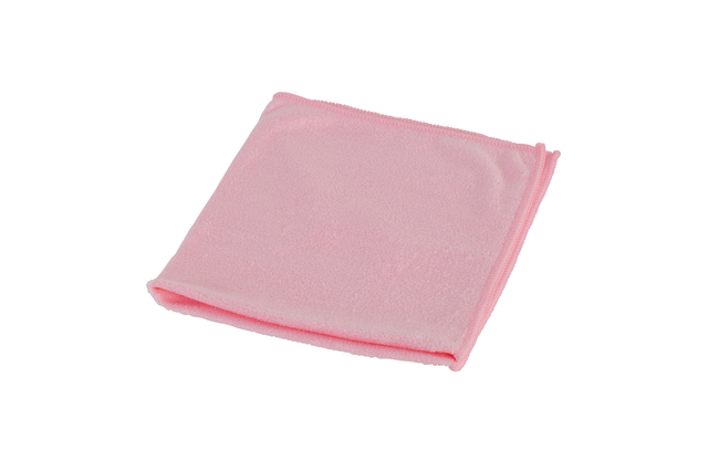 Chiffon microfibre Cleaninq Basic 38x38cm rouge 5 pièces