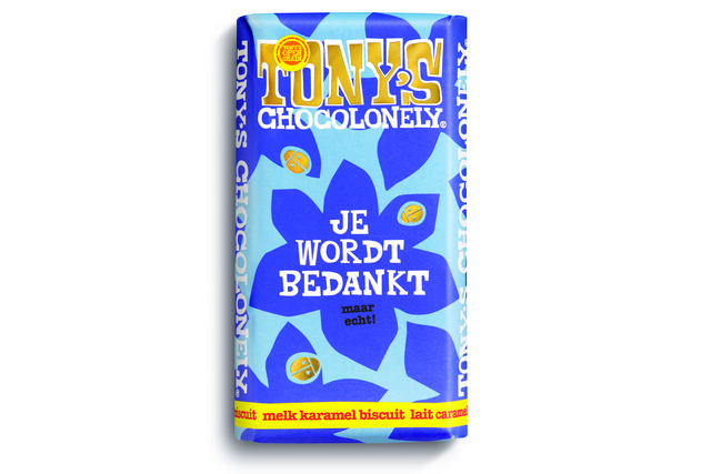 Chocolat Tony's Chocolonely Gifting bar 'Je wordt bedankt'