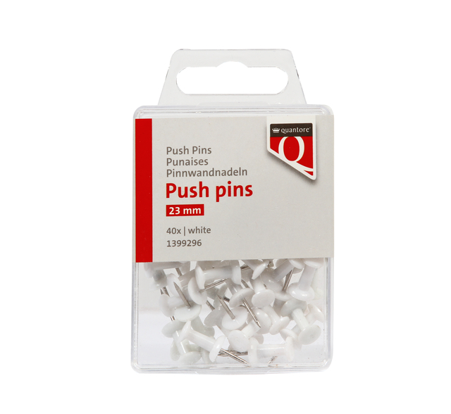 Punaise Push pins Quantore blanc 40 pièces