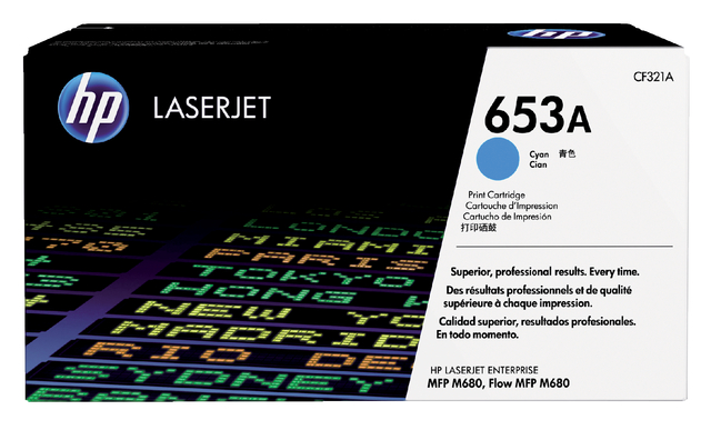 Cartouche toner HP CF321A 653A bleu