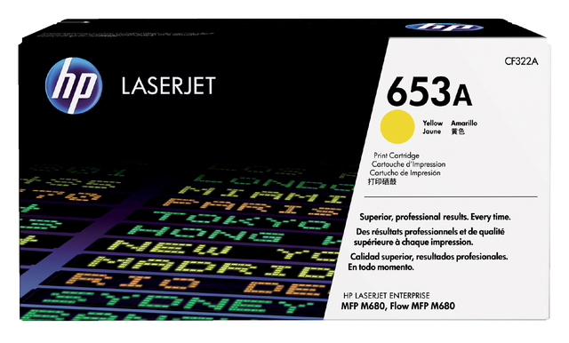 Cartouche toner HP CF322A 653A jaune