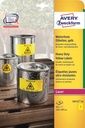Etiquette Avery L6111-20 210x297mm jaune 20 pièces