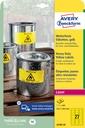 Etiquette Avery L6105-20 63,5x29,6mm jaune 540 pièces