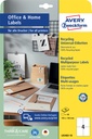 Etiquettes Avery LR3483-10 105x148mm recyclé blanc 40 pièces