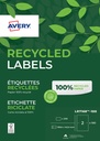 Etiquette Avery LR7168-100 199,6x143,5mm recyclé blanc 200 pièces