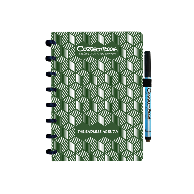 Agenda Correctbook A5 Forest Green réutilisable