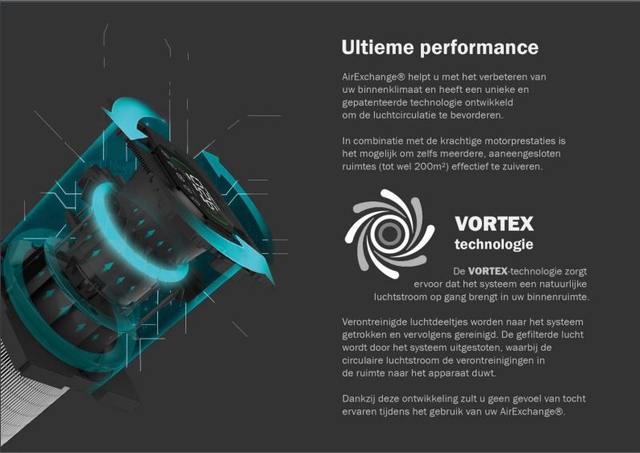 Luchtreiniger AirExchange 600-T wit 100m²