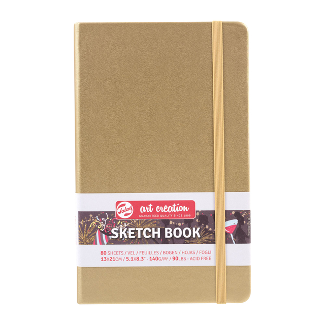 Carnet de croquis Talens Art Creation 130x210mm 140g 80 feuilles jaune d'or