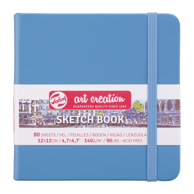 Carnet de croquis Talens Art Creation 120x120mm 140g 80 feuilles bleu