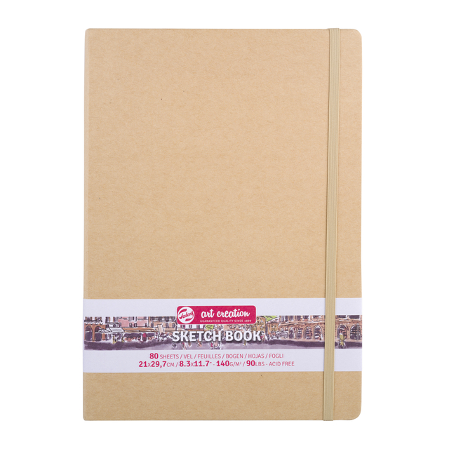 Schetsboek Talens Art Creation 80 witte vellen 140gr 210x300mm kraft