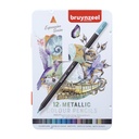 Crayon de couleur Bruynzeel Expression boîte métal 12 couleurs métalliques