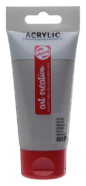 Peinture acrylique Talens Art Creation 800 Argent tube 75ml