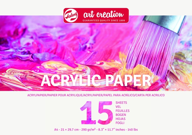 Acrylverfpapier Talens Art Creation A4 15 vel 290gr
