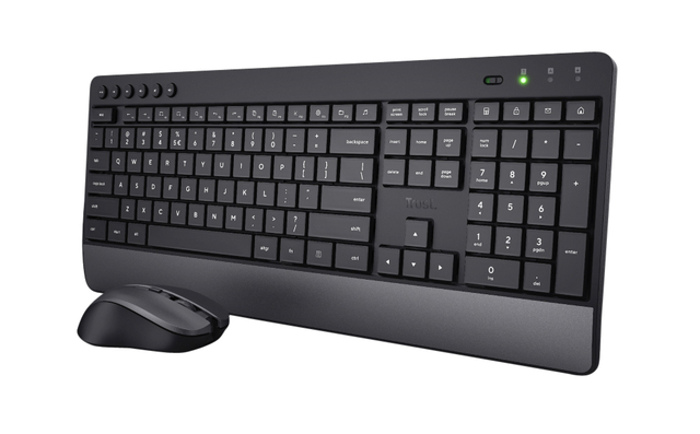 Clavier Trezo Eco Comfort + souris QWERTY noir