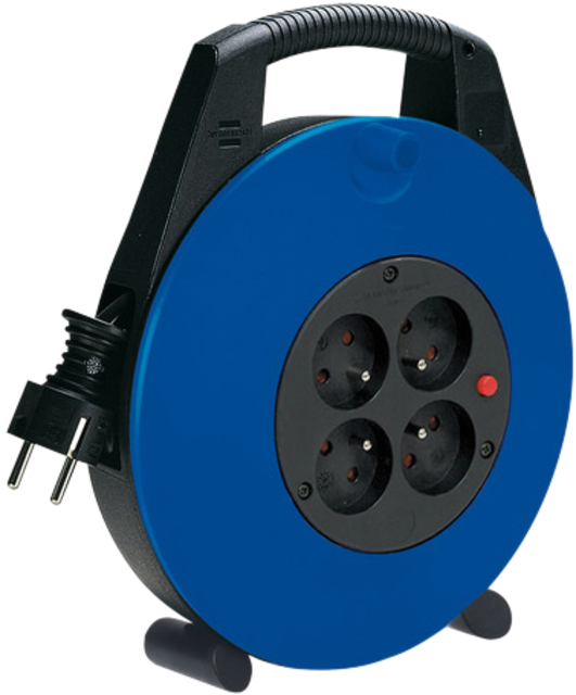 Kabelhaspel Brennenstuhl Vario 4vdig H05VV-F 3G115 5m zw/blauw FR/BE