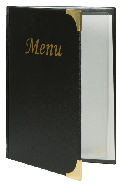 Protège-menu Securit A5 4x 2 pochettes  noir