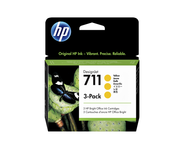 Cartouche d’encre HP CZ136A 711XL jaune