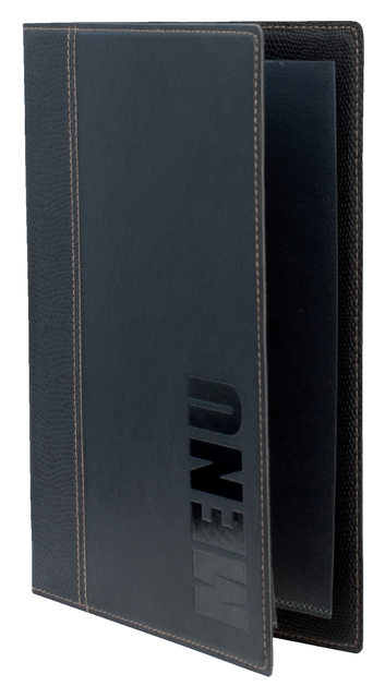 Protège-menu Securit Trendy A5 1x 2 pochettes noir