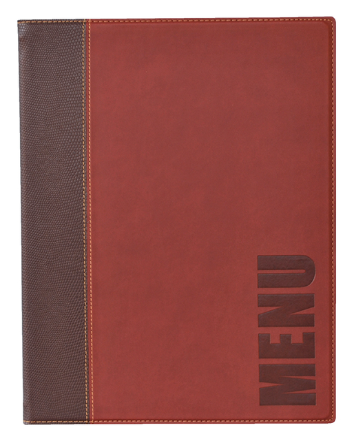 Protège-menu Securit Trendy A5 1x 2 pochettes bordeaux