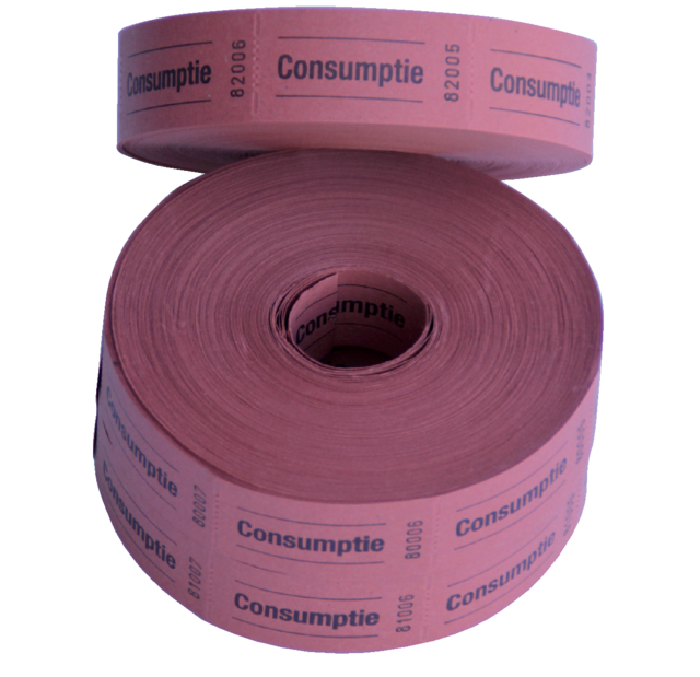 Bon de consommation CombiCraft 57x30mm double face 2x 1000 pièces rouge