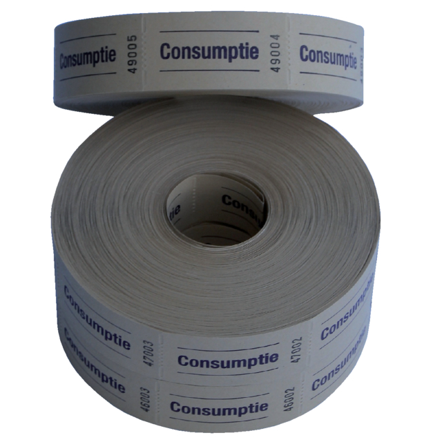 Bon de consommation CombiCraft 57x30mm double face 2x 1000 pièces jaune