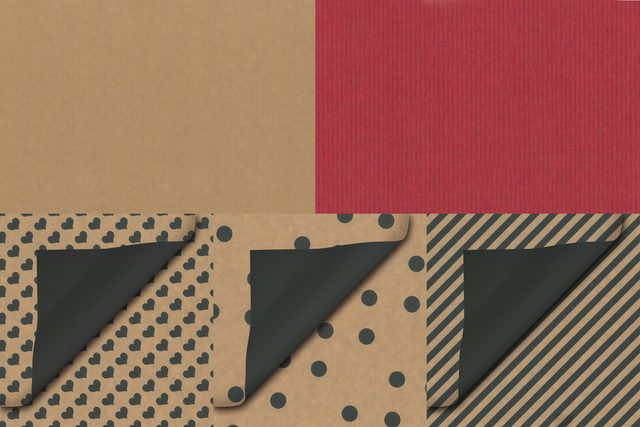 Cadeauzak Special Wrap 12x19cm kraft zwart en wit assorti à 1000 stuks