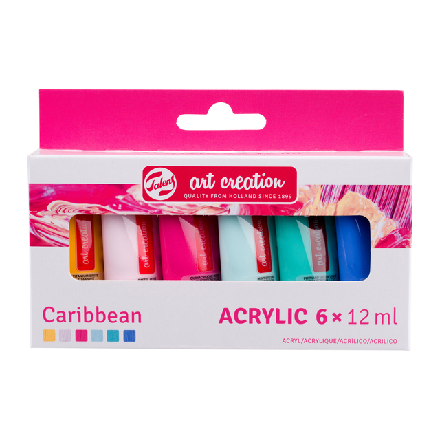 Peinture acrylique Talens Art Creation Caribbean 12ml set 6 couleurs