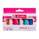 Peinture acrylique Talens Art Creation Caribbean 12ml set 6 couleurs