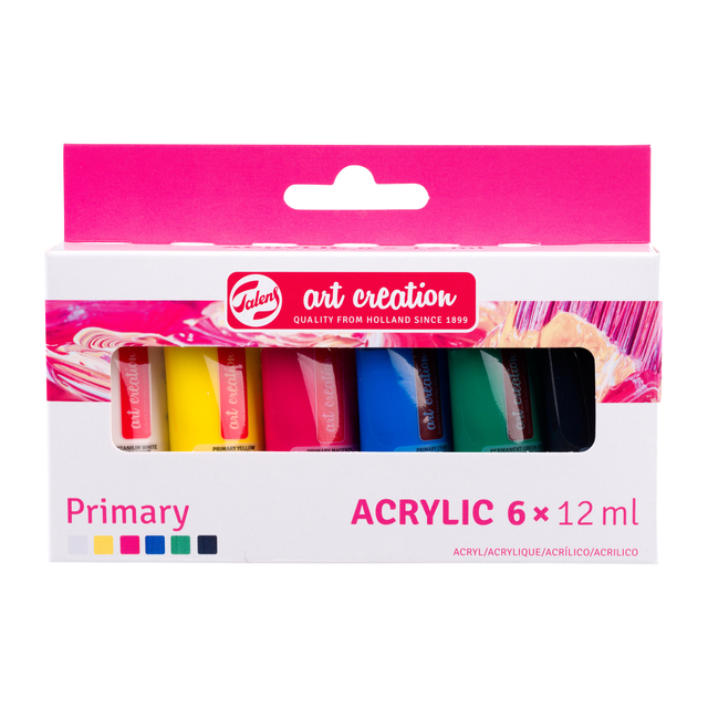Peinture acrylique Talens Art Creation Primary 12ml set 6 couleurs