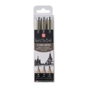 Fineliner Sakura Pigma Micron set 3 largeurs Large noir