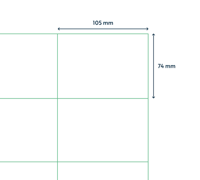 Etiquette Qbasic A4 1000 feuilles 105x74mm 8000 étiquettes