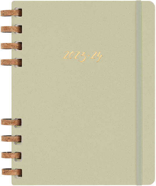 Agenda 2023/2024 Moleskine 12M Academic Planner Weekly 7dag/2pagina''s extra large 204x252mm hard cover ringen crush kiwi
