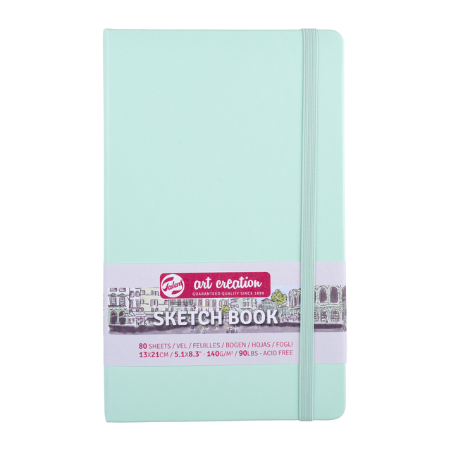 Schetsboek Talens Art Creation 80 witte vellen 140gr 130x210mm frisse munt