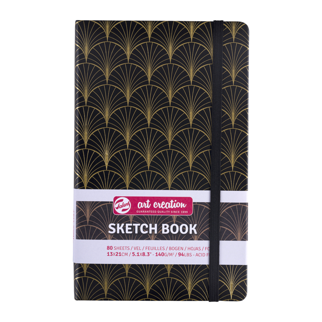 Schetsboek Talens Art Creation 80 witte vellen 140gr 130x210mm art deco