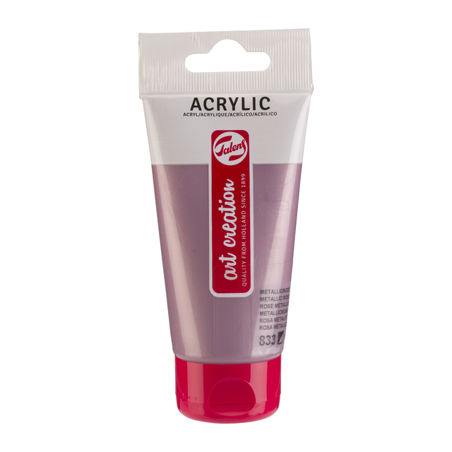 Peinture acrylique Talens Art Creation 833 Rose métallique tube 75ml