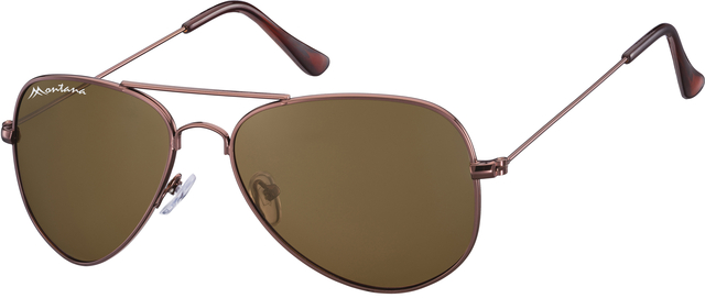 Lunettes de soleil Montana verre fumé polarisé branche métal café