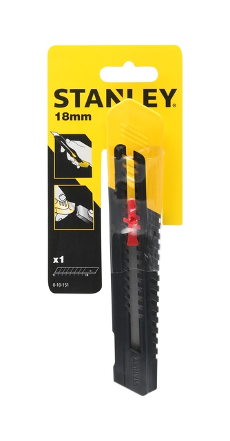 Cutter Stanley SM 18mm antichoc blister 1 pièce