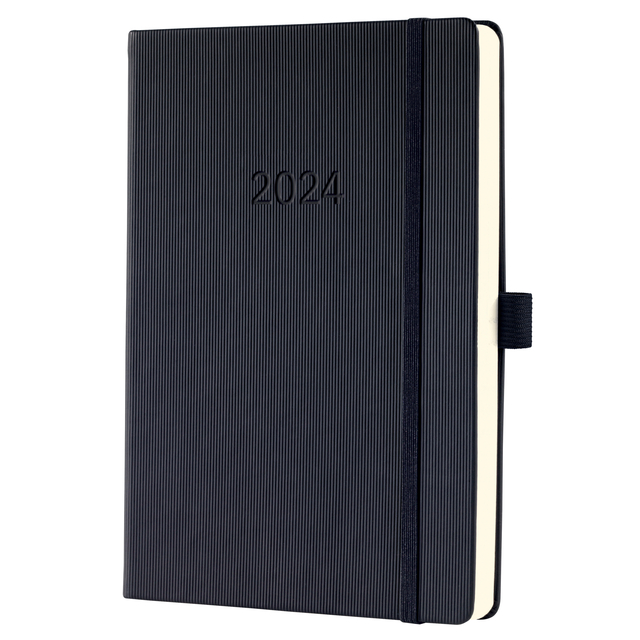 Agenda 2024 Sigel Conceptum A5 1dag/1pagina zwart