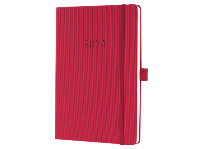 Agenda 2024 Sigel Conceptum A5 7dagen/2pagina''s rood