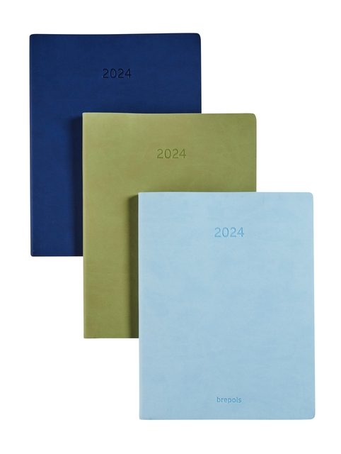 Agenda 2025 Brepols Timing Colora 7dagen/2pagina's groen, lichtblauw, donkerblauw