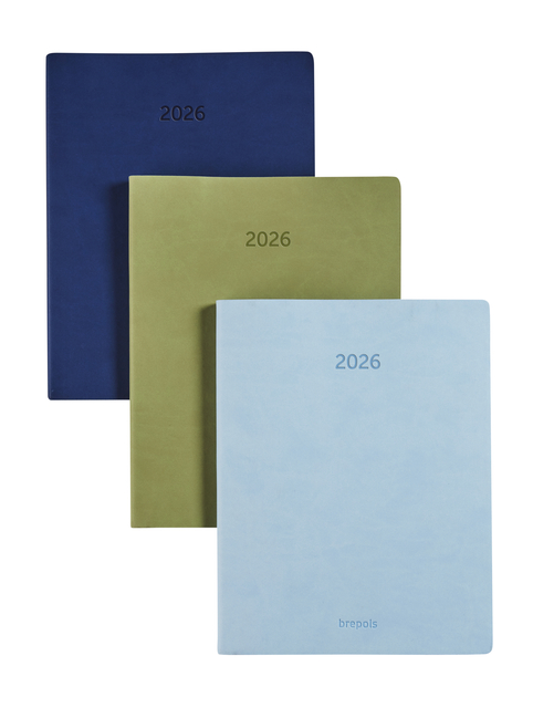 Agenda 2026 Brepols Timing Colora 7dagen/2pagina's groen, lichtblauw, donkerblauw
