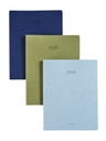 Agenda 2026 Brepols Timing Colora 7 jours/2 pages vert, bleu clair, bleu foncé
