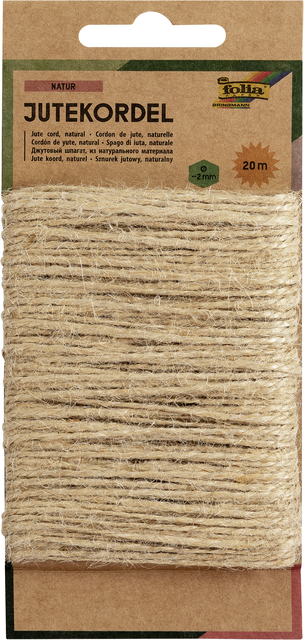 Cordon de jute Folia 20m naturel