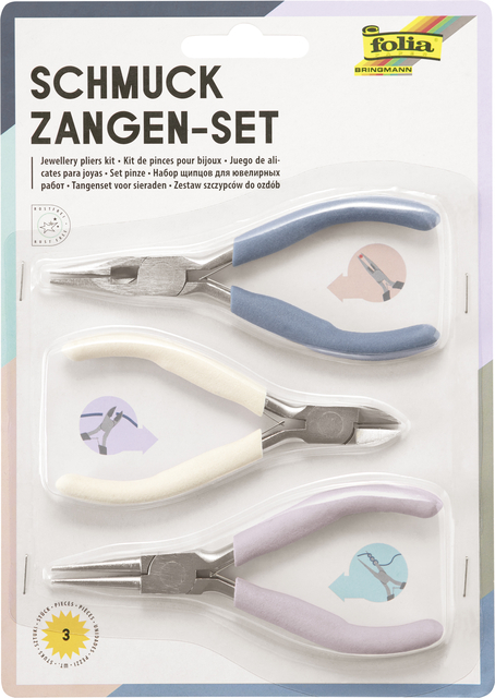 Pince pour bijoux Folia set 3 pièces